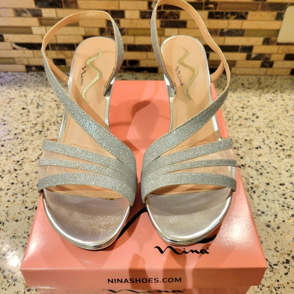 Nina Silver Sandals